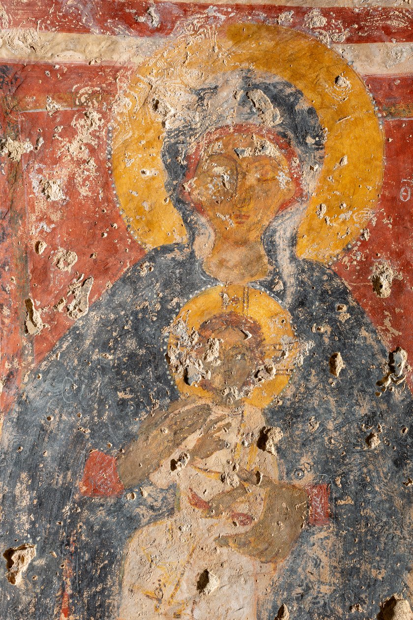 Nossa Senhora e o Menino entre os arcanjos Miguel e Gabriel de Unknown artist