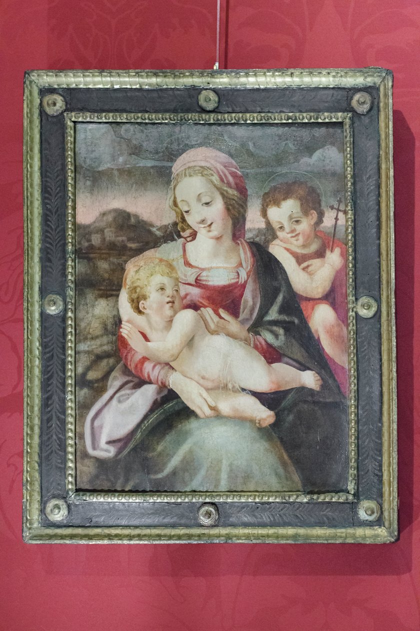 Nossa Senhora com o Menino e São João Batista de Unknown artist