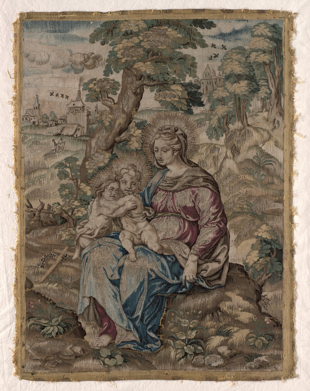 Madonna com o Menino Jesus e São João Batista de Unknown artist