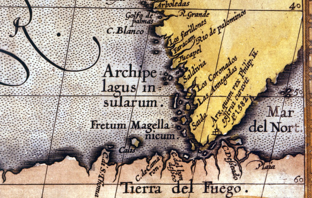 Estreito de Magalhães. Atlas do século XVI. de Unknown artist