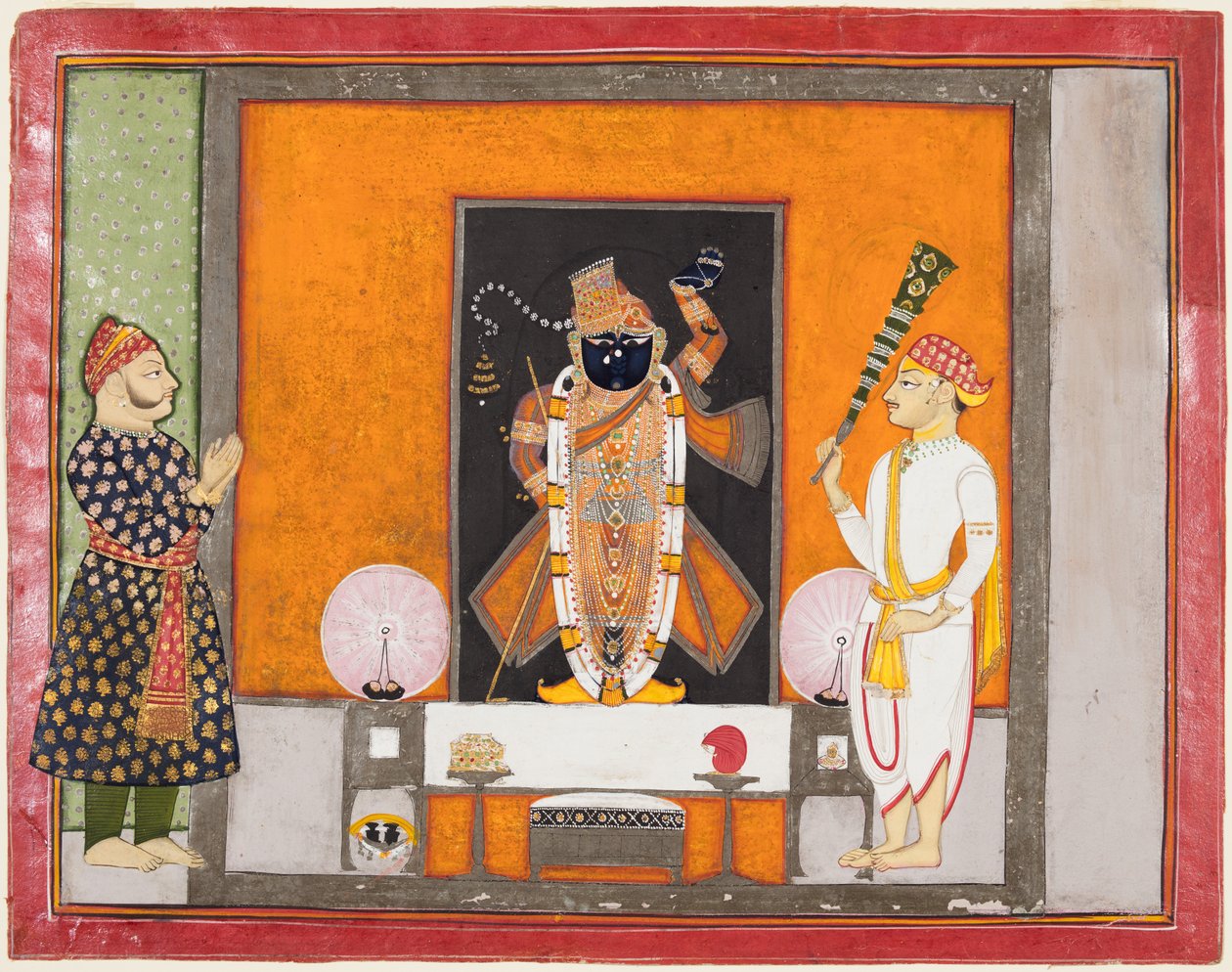 Maharao Ram Singh II de Kota (r. 1828–66) Adora Brij Nathji como o Noivo de Unknown artist