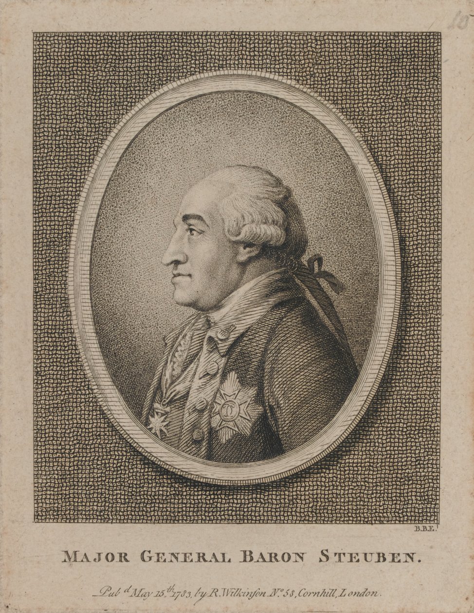 Major General Barão Steuben (gravura) de Unknown artist