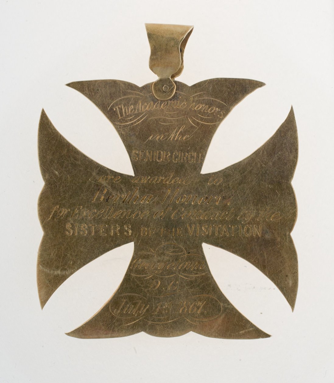 Pendente cruzado maltês concedido a Bertha Palmer de Unknown artist