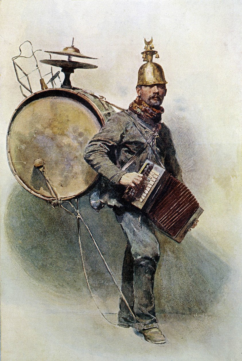 Orquestra de homens - desenho, final do século XIX de Unknown artist