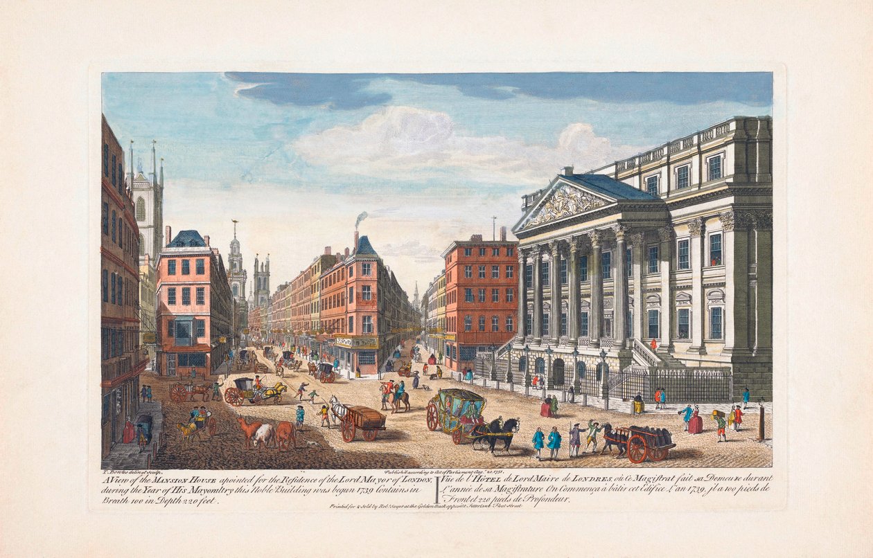 Mansion House, Londres no século XVIII de Unknown artist