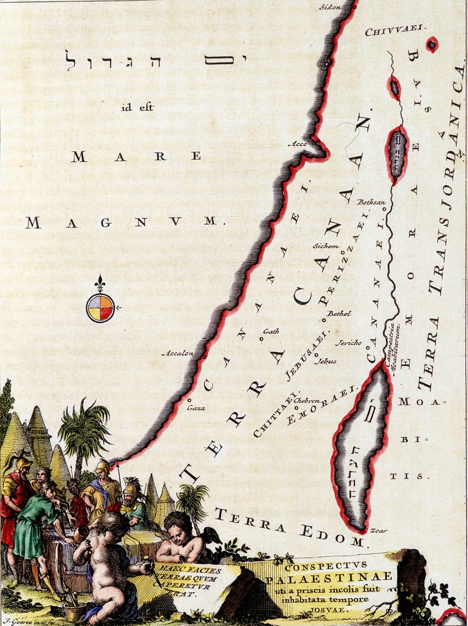 Mapa de Canaã - em "Palestina" por Hadriani Relandi de Unknown artist