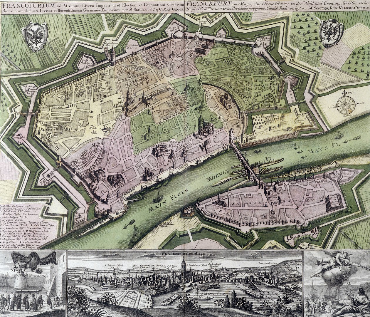 Mapa de Frankfurt de Unknown artist