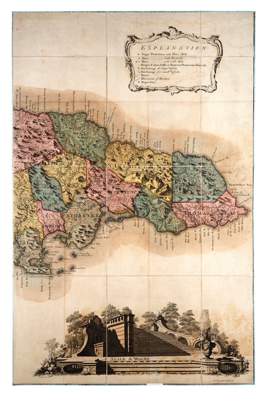 Mapa da Jamaica de Unknown artist