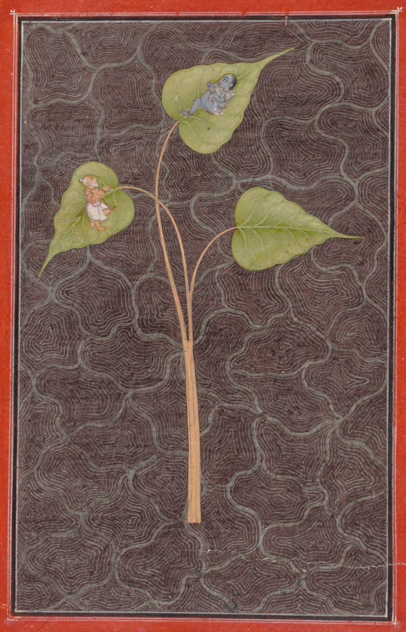 Markandeya Vendo Krishna no Oceano Cósmico de Unknown artist