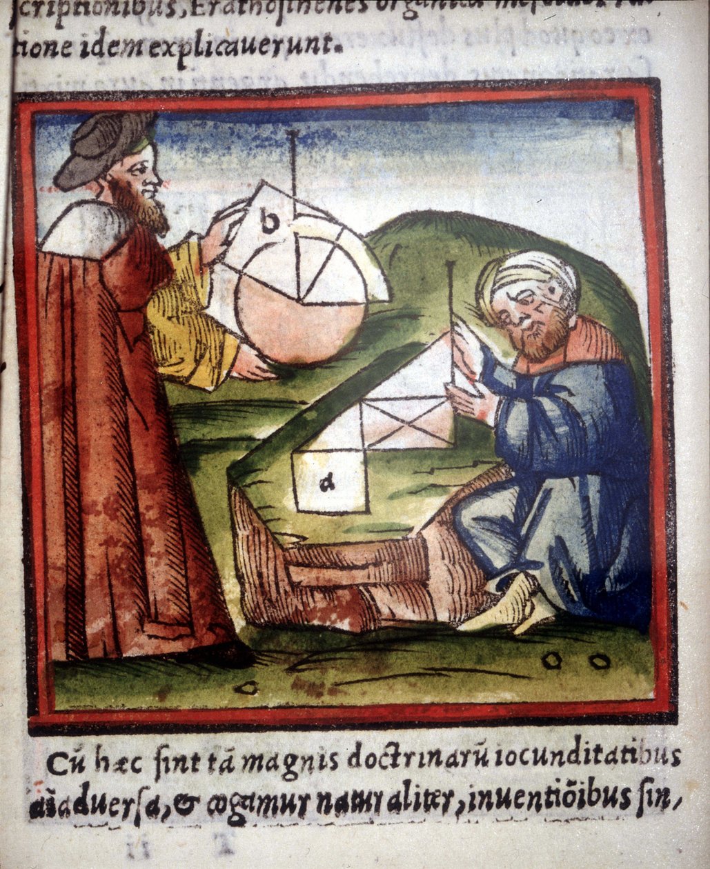 Matemáticos. Manuscrito do século XV. de Unknown artist