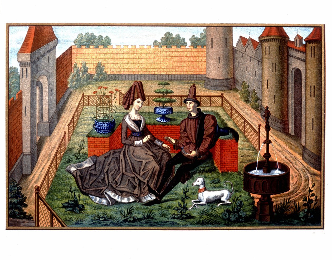 Maulgis e a bela Oriande (cena de amor cortês), Idade Média de Unknown artist