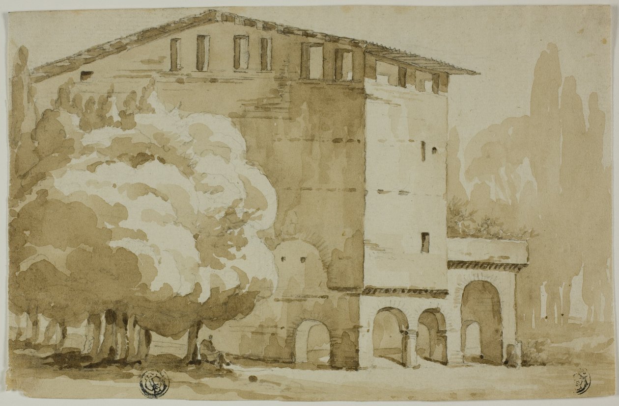 Celeiro medieval na Campagna Romana de Unknown artist