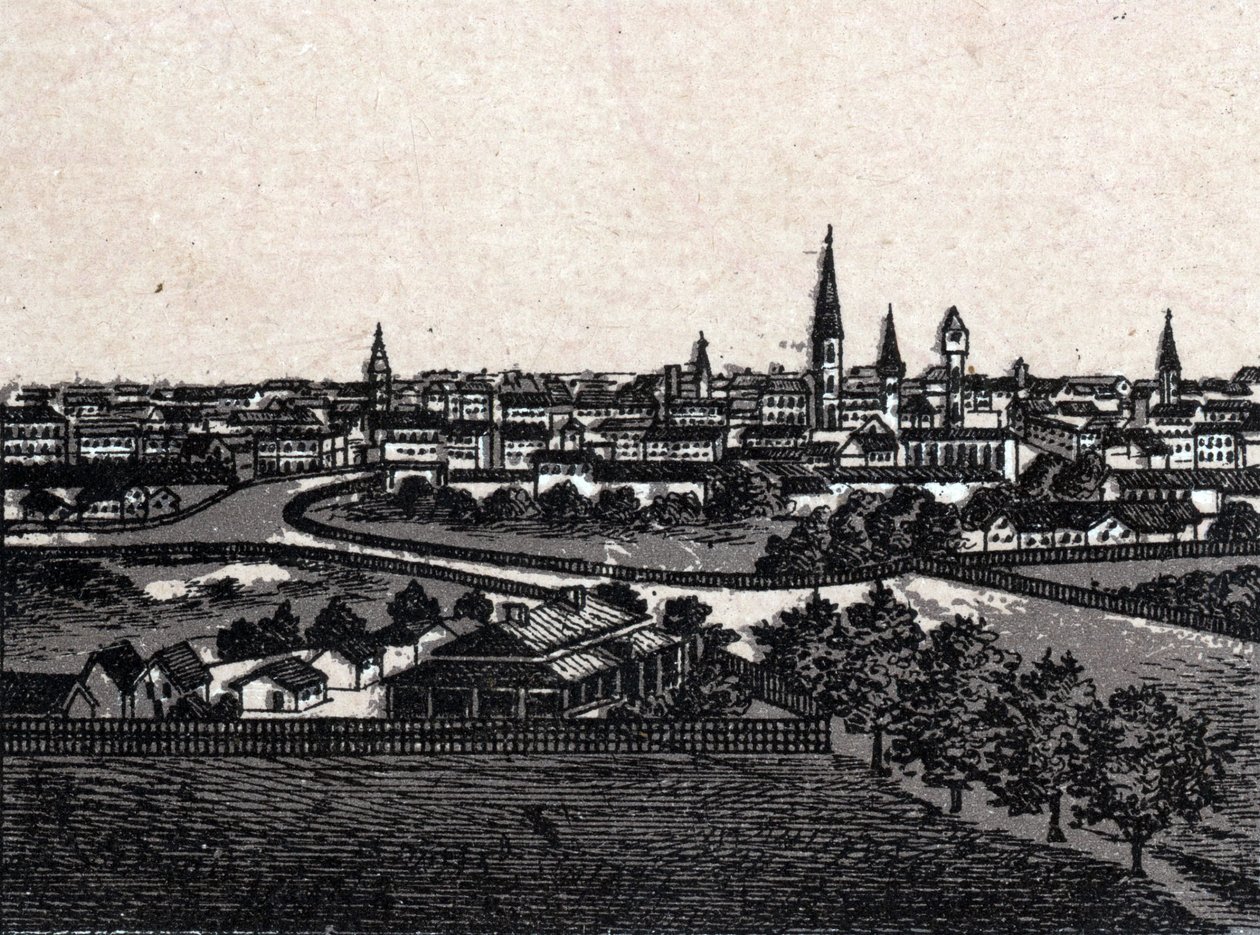 Melbourne, Austrália; Vista Geral. em "The World Illustrates 168 Views" Sem data (final do século XIX) de Unknown artist