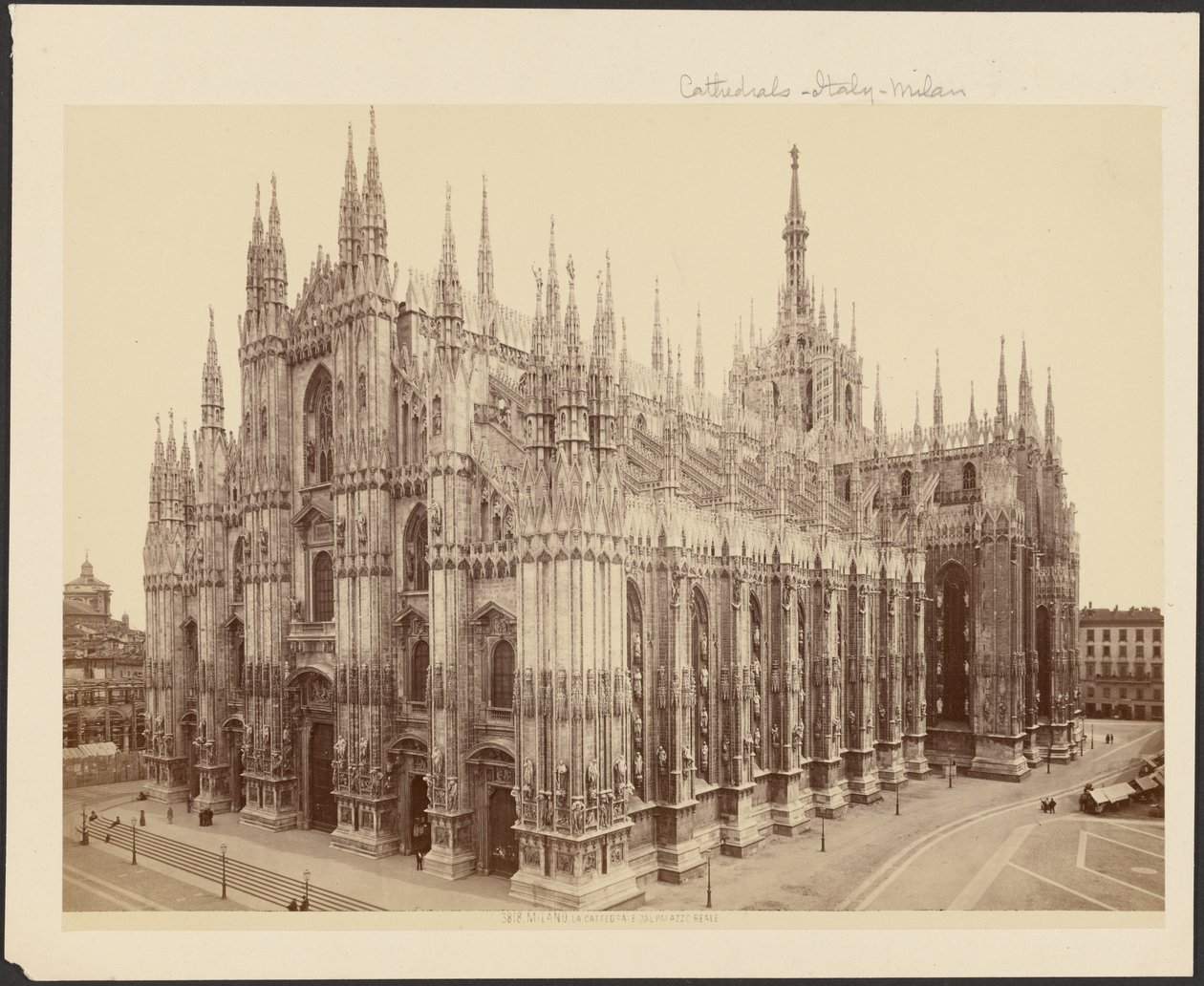 Milão, A Catedral a partir do Palácio Real de Unknown artist