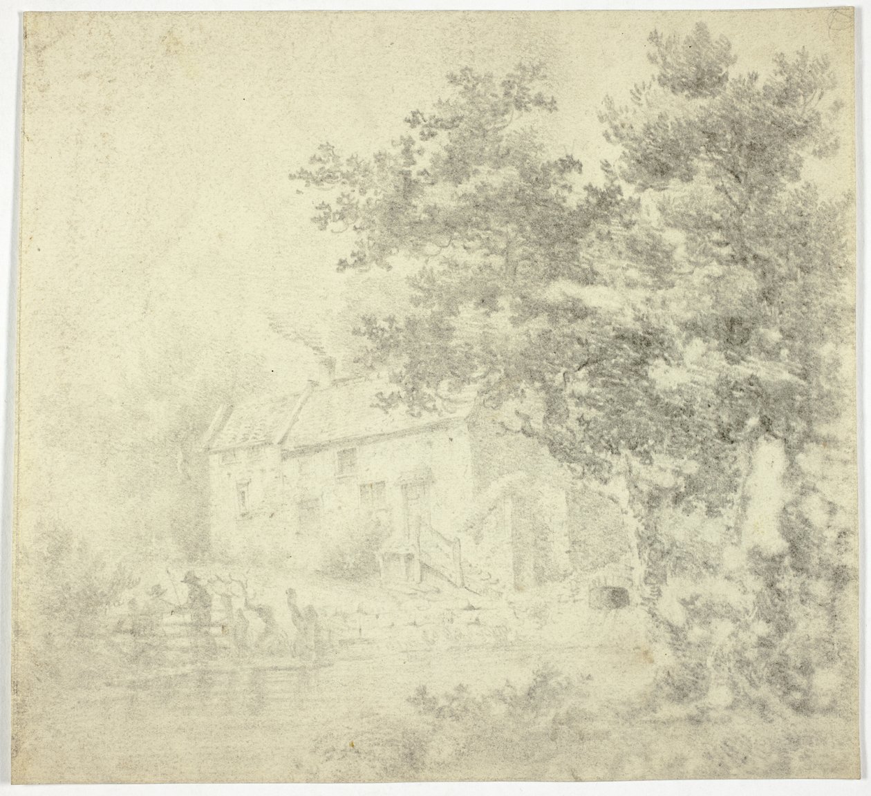 Moinho (reto); Árvore (verso) de Unknown artist