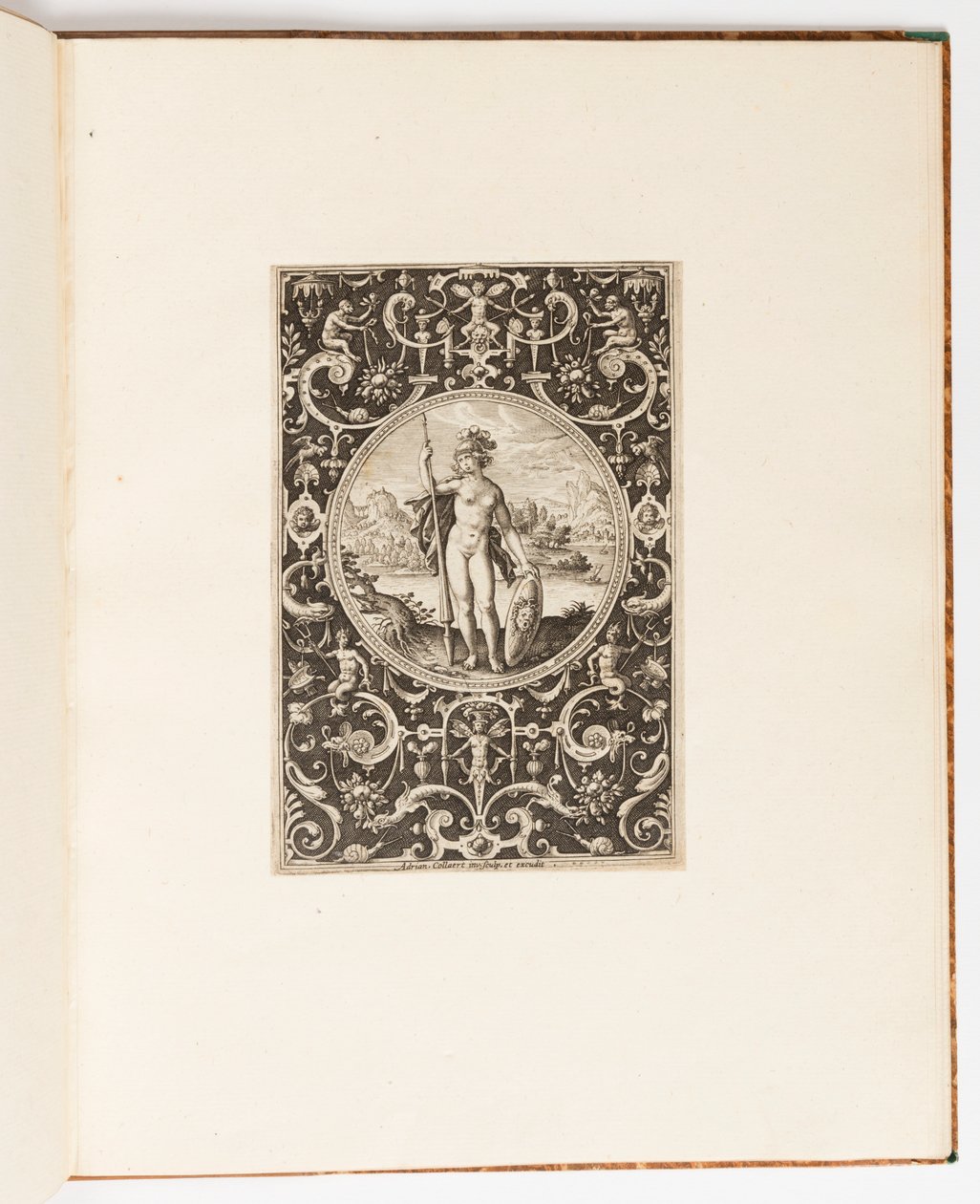 Minerva, placa de um conjunto de 6 desenhos ornamentais com o Julgamento de Paris de Unknown artist