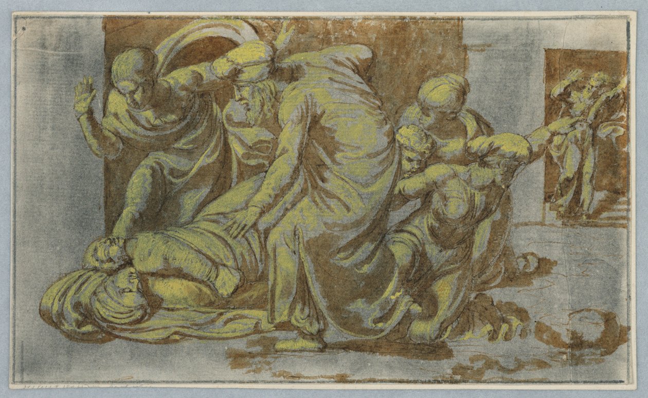 Milagre realizado pelo cadáver de Santa Cecília de Unknown artist