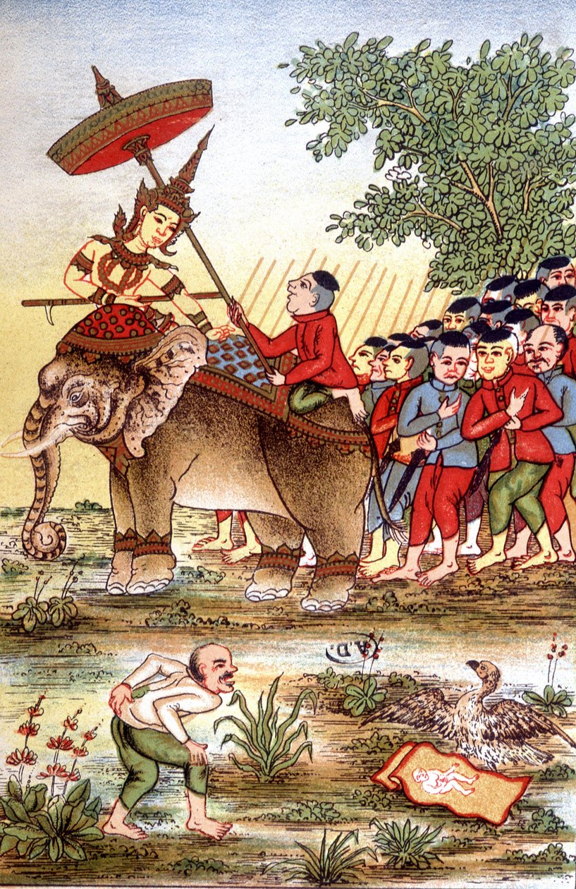 Missão à Indochina por Augustus Pavie, explorador e diplomata francês (1847 - 1925), final do século XIX. Bibliotheque des arts décoratifs de la ville de Paris. Coleção Maciet. de Unknown artist