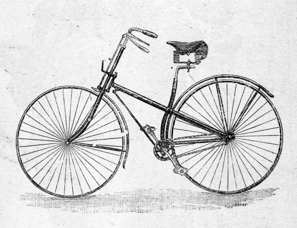 Modelo de bicicleta com corpo reto. de Unknown artist