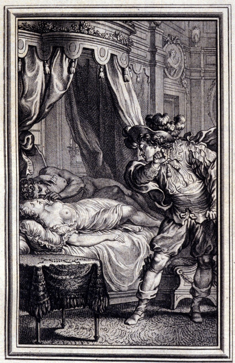 Mona Lisa - em "Contos e contos em verso", de Jean La Fontaine. 1762. de Unknown artist