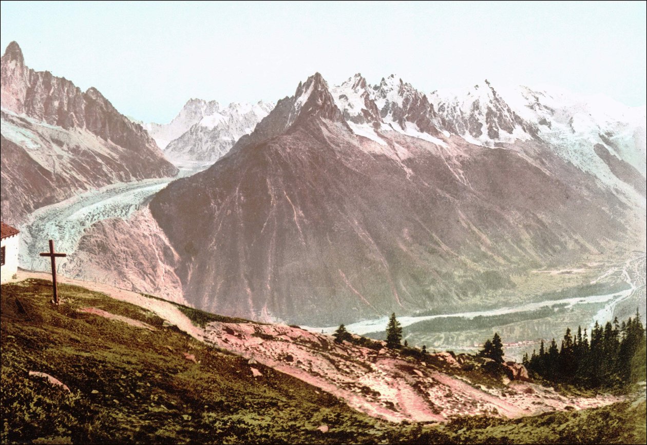 Mont Blanc por volta de 1890 de Unknown artist