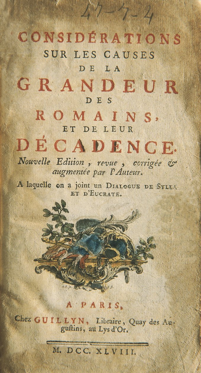 Montesquieu, Charles-Louis de Secondat, Barão de la Brede de Unknown artist