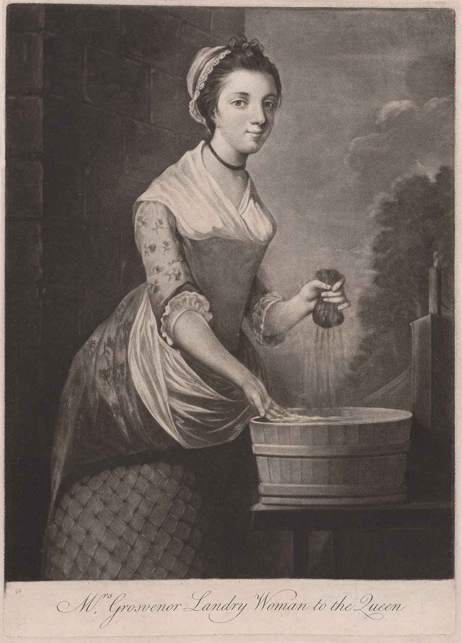 Sra. Grosvenor Lavandaria Mulher para a Rainha de Unknown artist