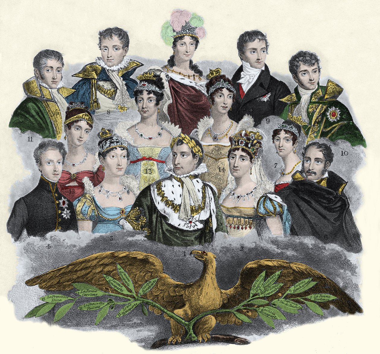 Napoleão Bonaparte e sua família de Unknown artist