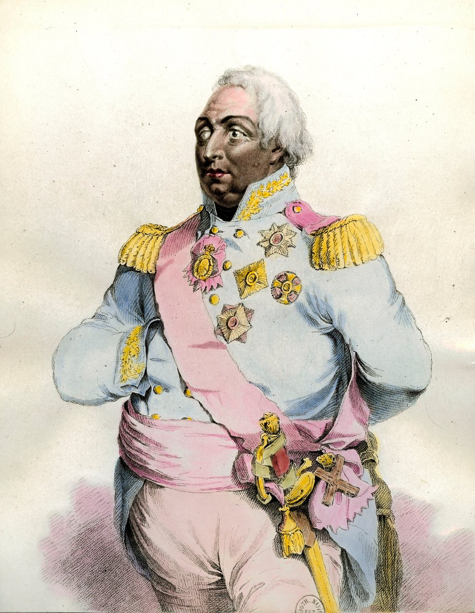 Guerra Napoleónica: "Retrato de Mikhail Golenichtchev Kutuzov (Golenishchev-Kutuzov) (1745-1813), Príncipe de Smolensk e Marechal Russo" Gravura da Colecção Privada do século XIX de Unknown artist