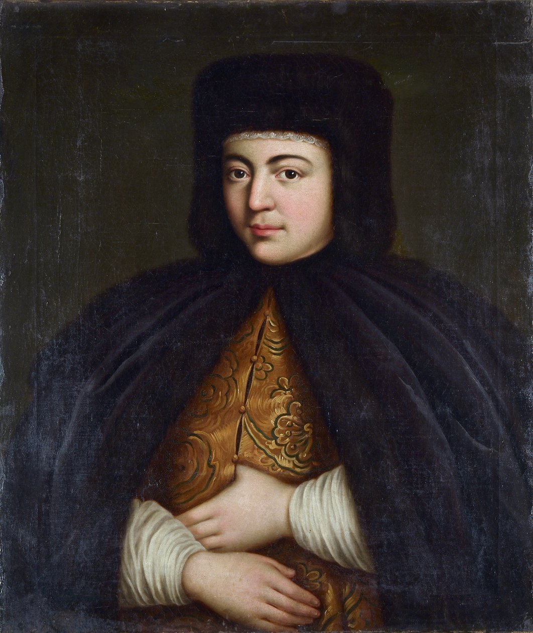 Natalia Kirillovna Narychkina - Retrato da czarina Natalia Naryshkina (1651-1694), Anônima. Óleo sobre tela, Segunda metade do século XVIII, Museu Estadual de Arquitetura, História e Arte, Vladimir de Unknown artist