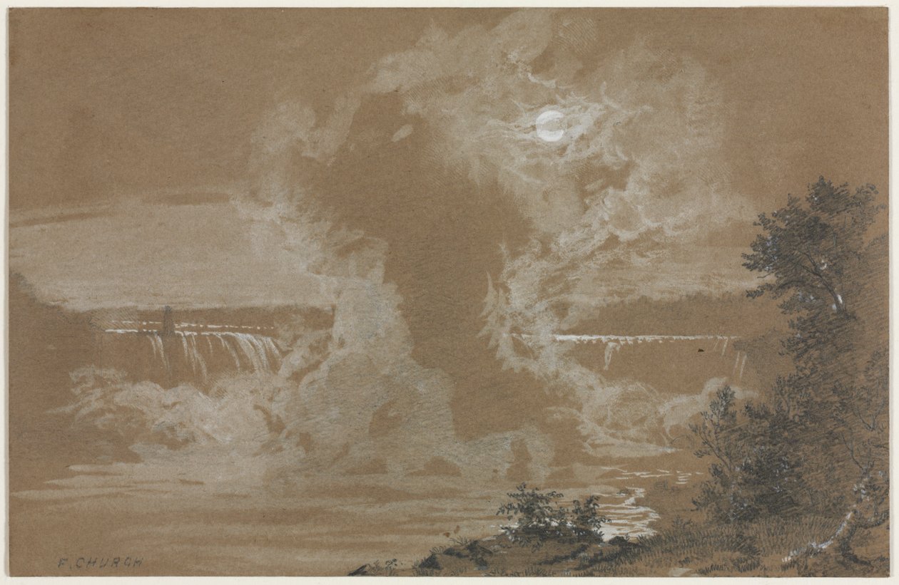 Cataratas do Niágara ao luar de Unknown artist