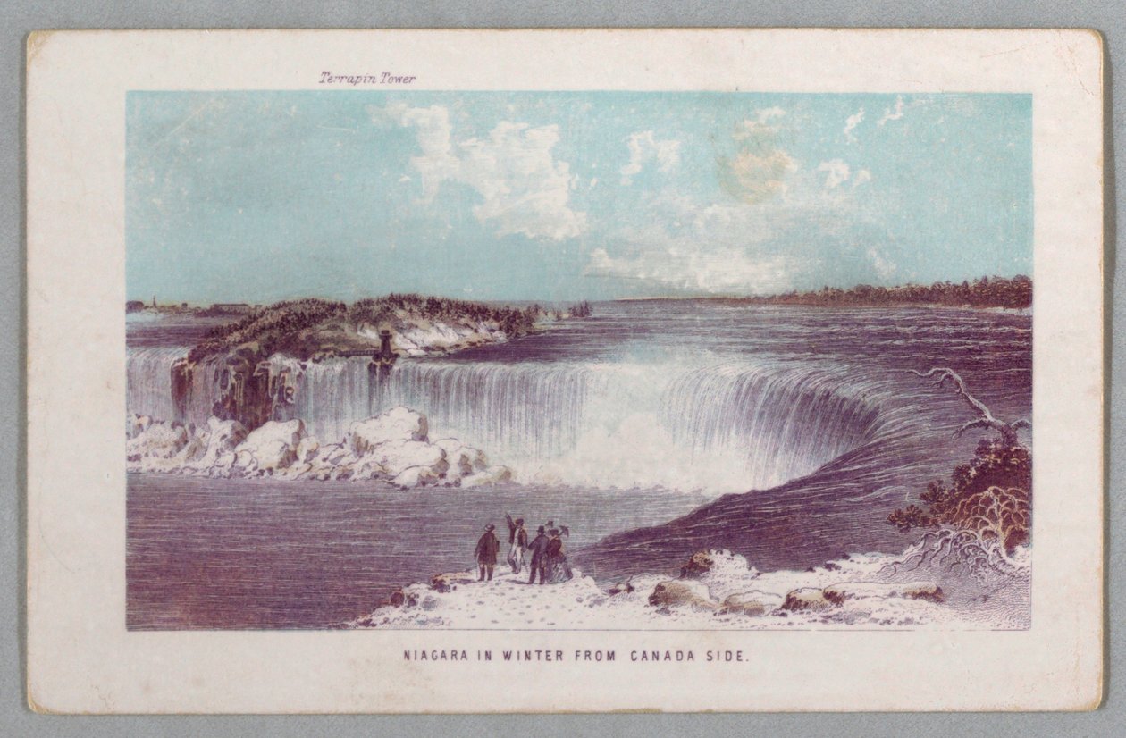 Niagara in Winter from Canada Side from The Falls of Niagara: Being a Complete Guide de Unknown artist
