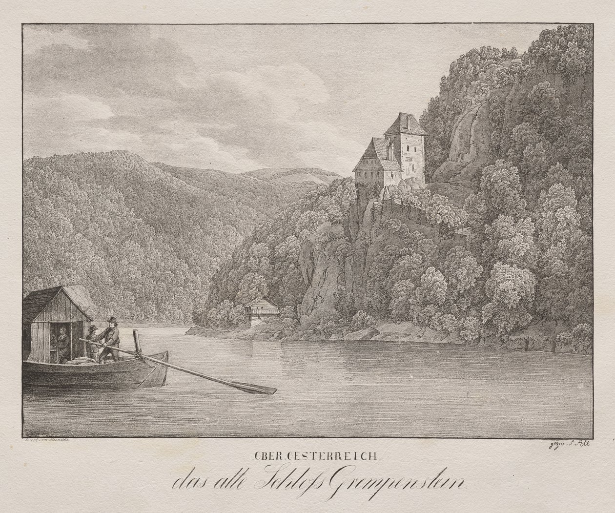 Baixa Áustria, o velho castelo Grempenstein de Unknown artist