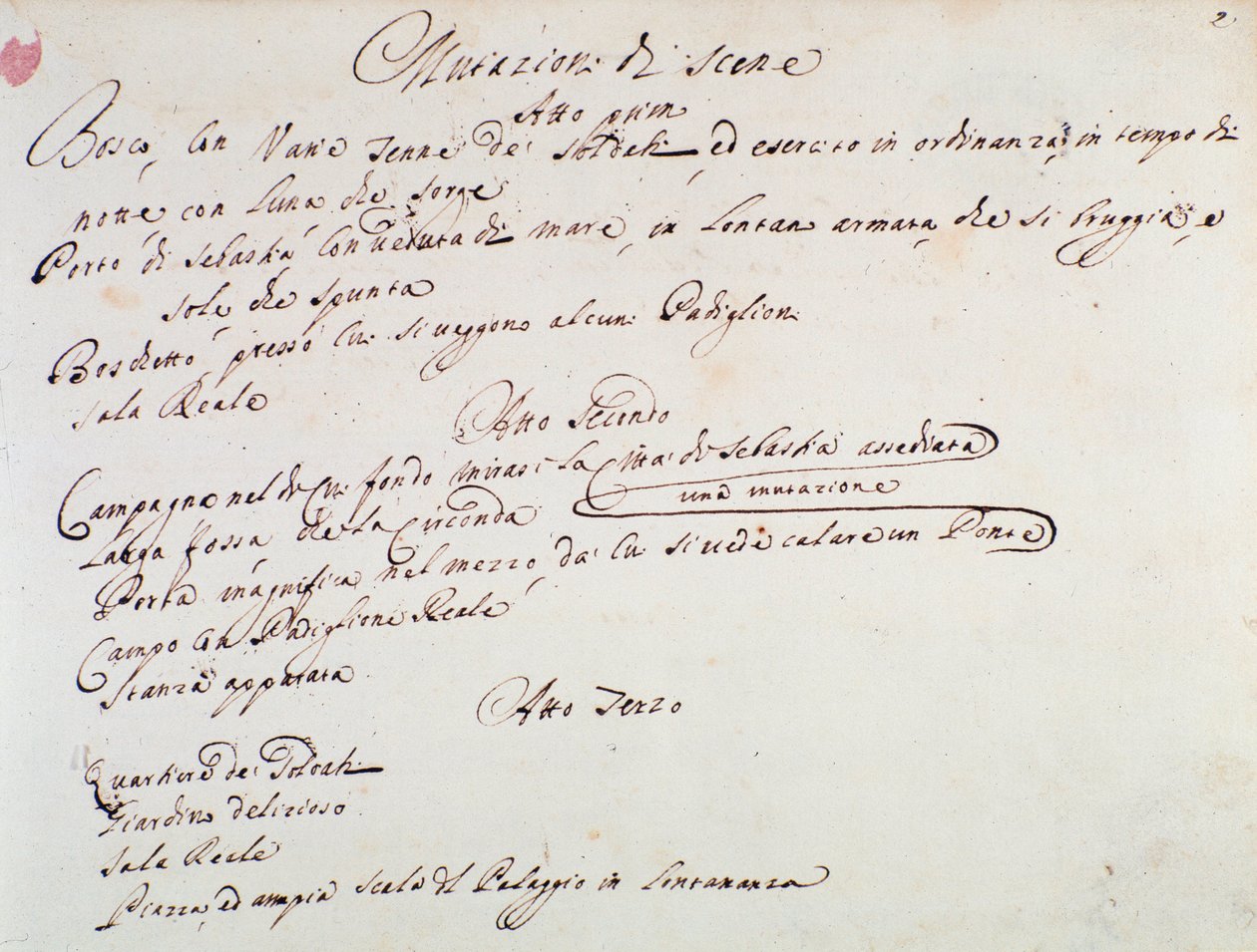 Notas sobre a encenação da ópera Mithridate de Giuseppe Aldrovandini (1706) de Unknown artist