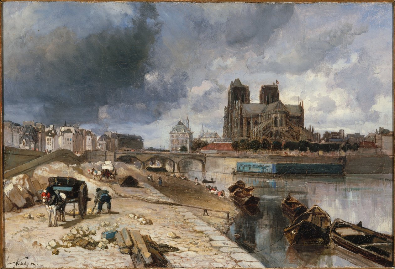 Notre-Dame vista do Quai de la Tournelle de Unknown artist
