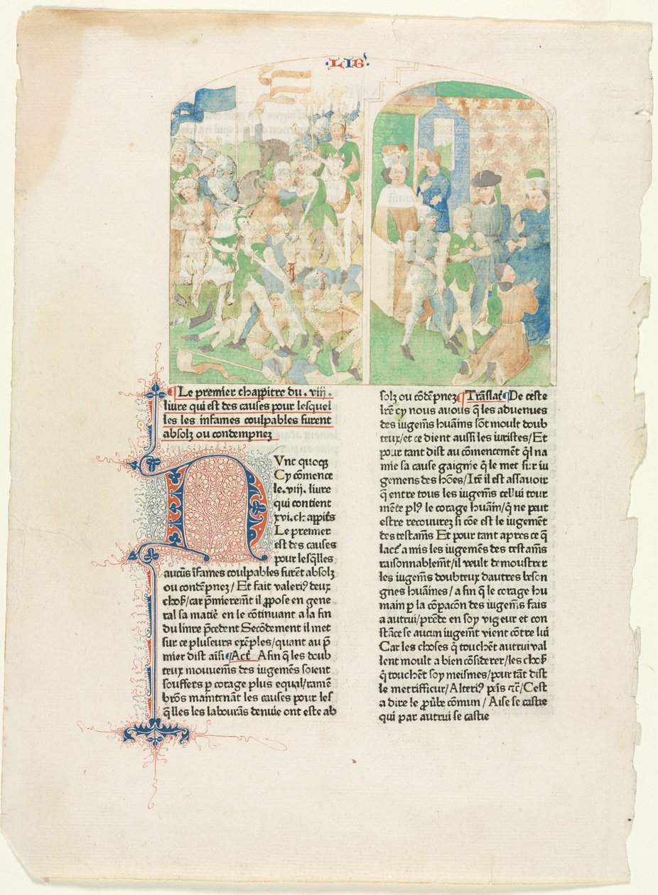 Página de abertura do Livro VIII de Feitos e Memórias de Valério Máximo de Unknown artist