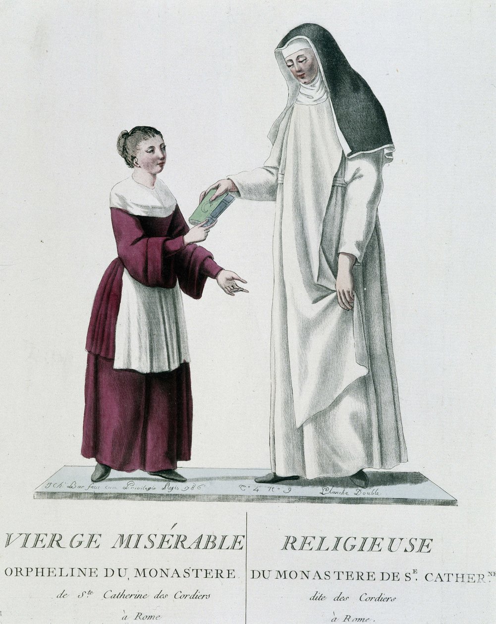 Órfã e religiosa miserável virgem do mosteiro de Santa Catarina dos Cordeiros, em Roma de Unknown artist