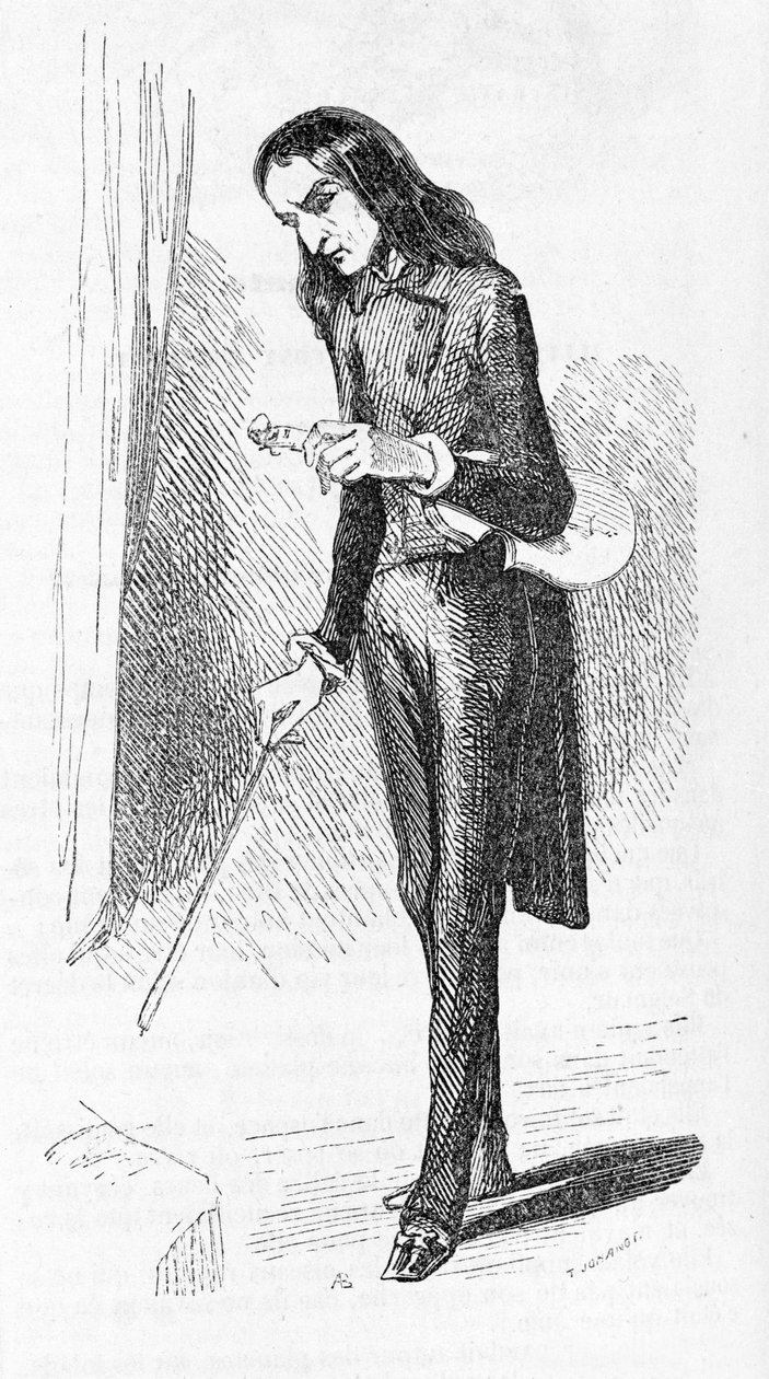 Paganini Nicolo (1782 - 1840), gravador, compositor e violinista italiano. de Unknown artist