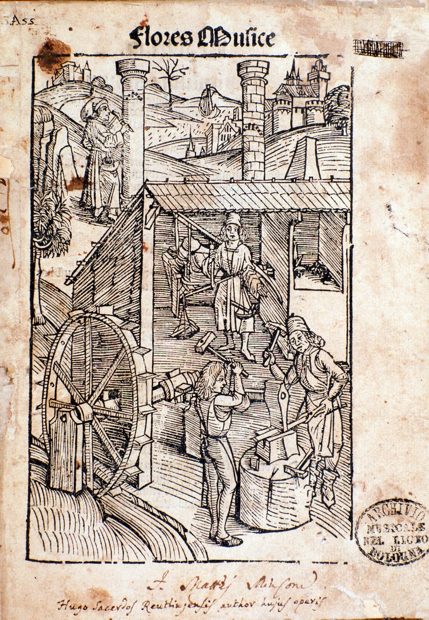 Página de Flore musices, estudo sobre o canto gregoriano de Hugo von Reutlingen de Unknown artist