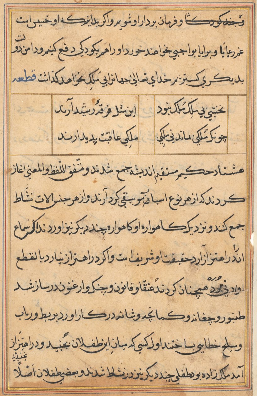 Página de Tales of a Parrot (Tuti-nama): página de texto de Unknown artist