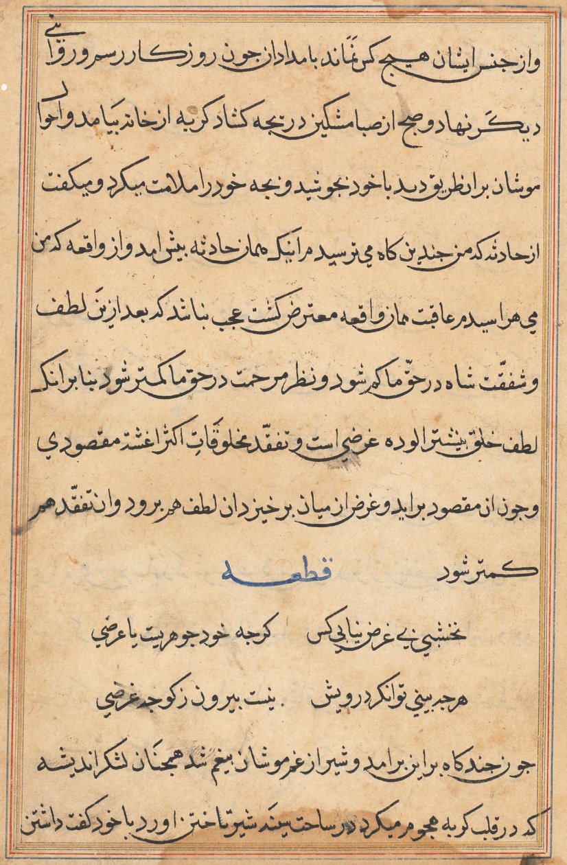 Página de Tales of a Parrot (Tuti-nama): página de texto de Unknown artist