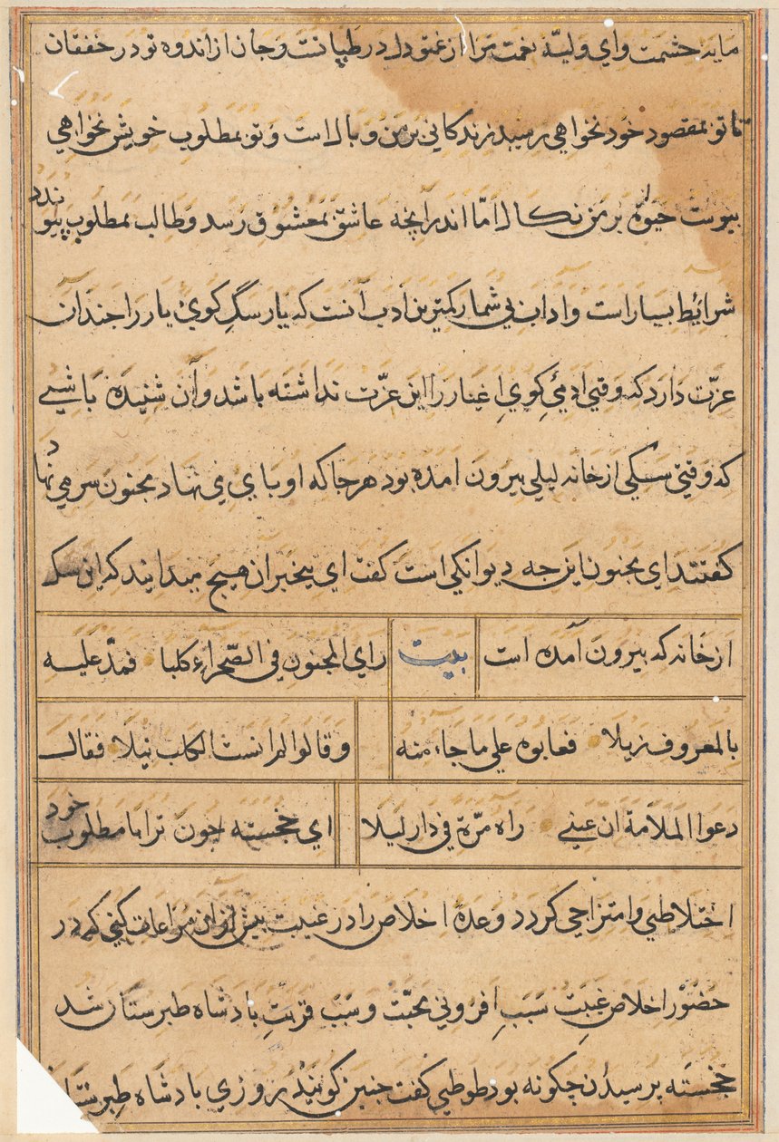 Página de Tales of a Parrot (Tuti-nama): página de texto de Unknown artist