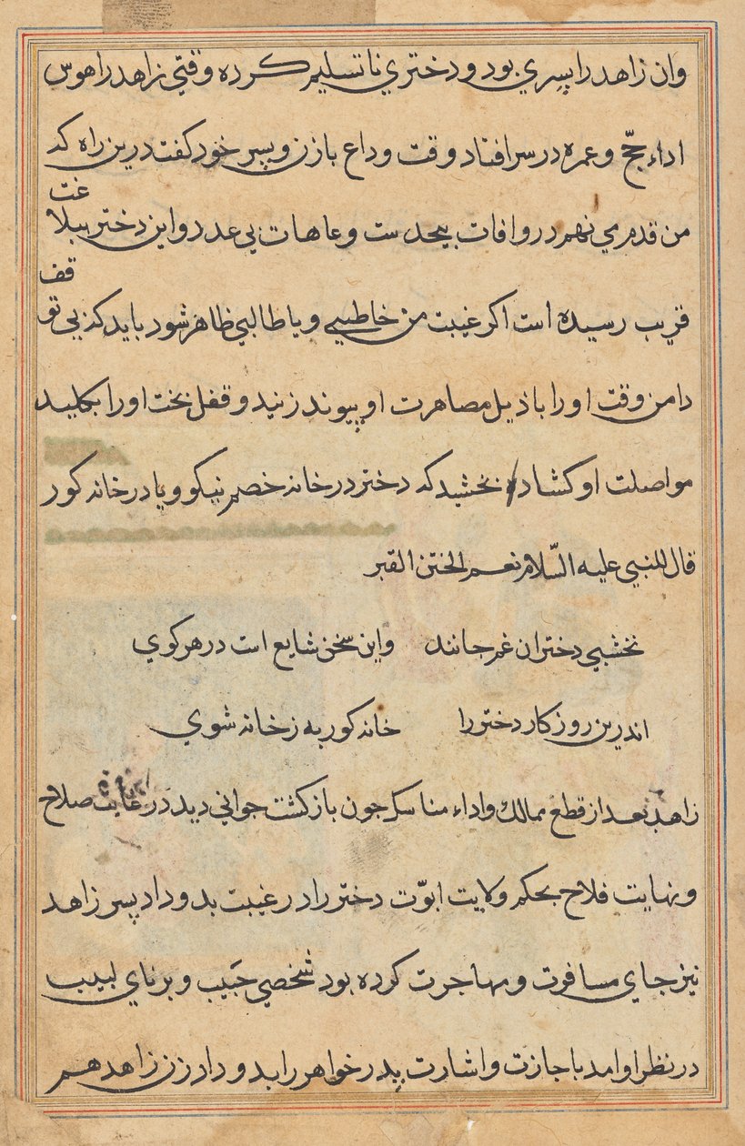 Página de Tales of a Parrot (Tuti-nama): página de texto de Unknown artist