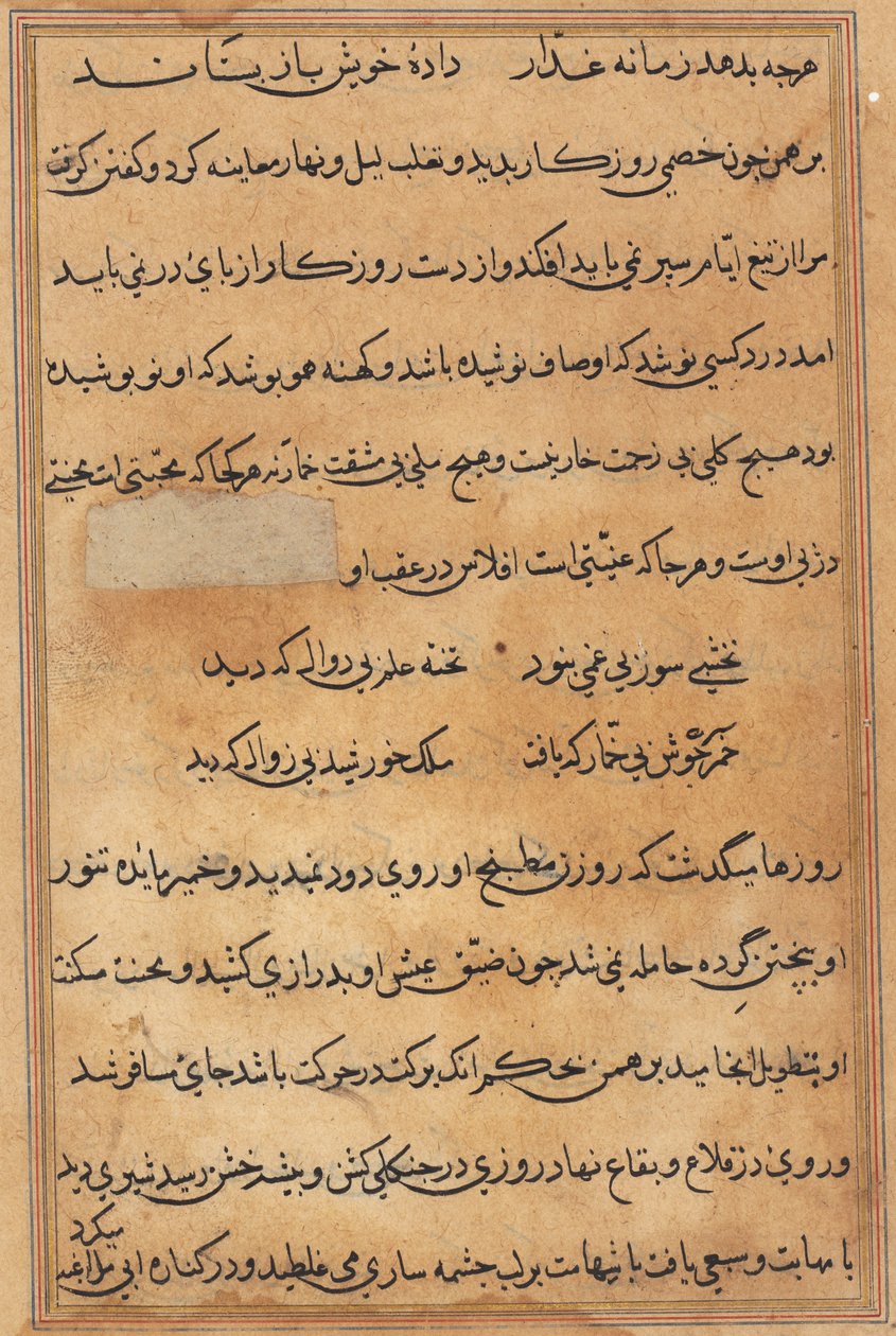 Página de Tales of a Parrot (Tuti-nama): página de texto de Unknown artist