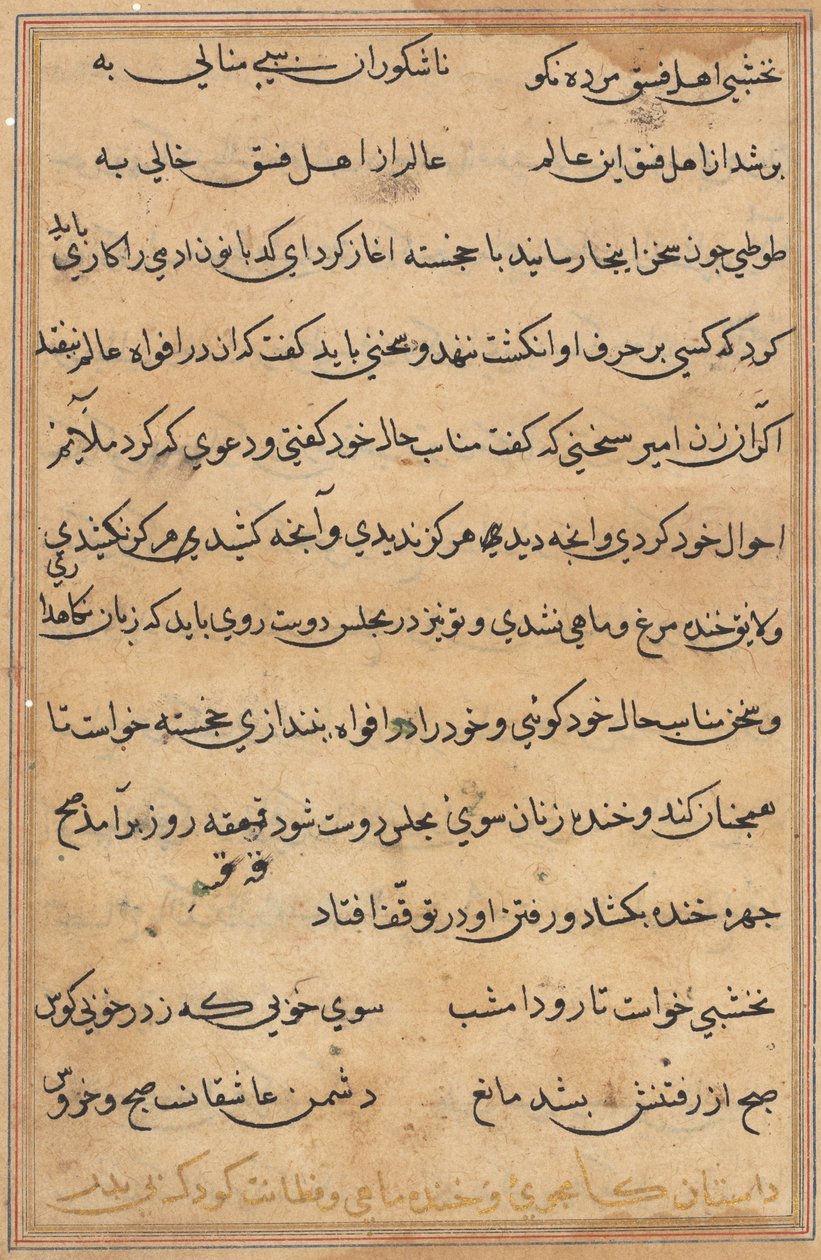 Página de Tales of a Parrot (Tuti-nama): página de texto de Unknown artist