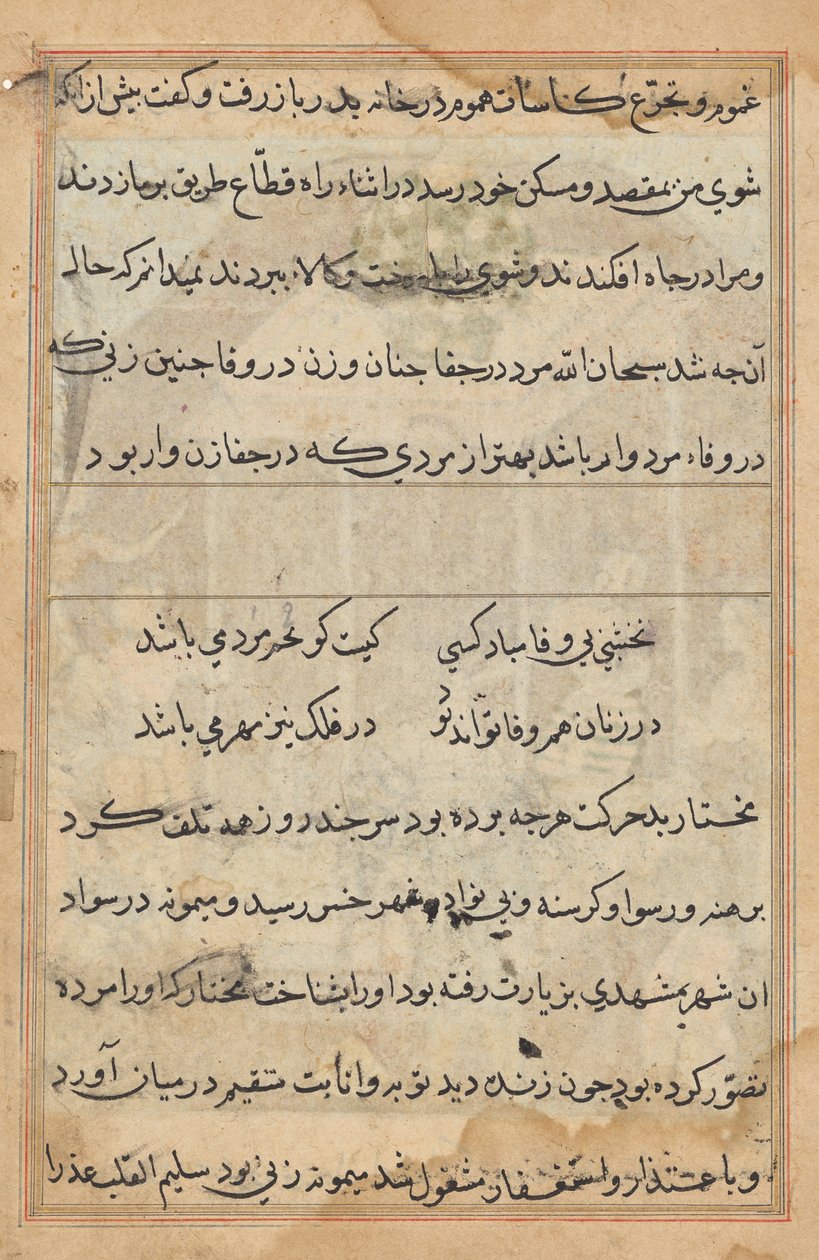 Página de Tales of a Parrot (Tuti-nama): página de texto de Unknown artist