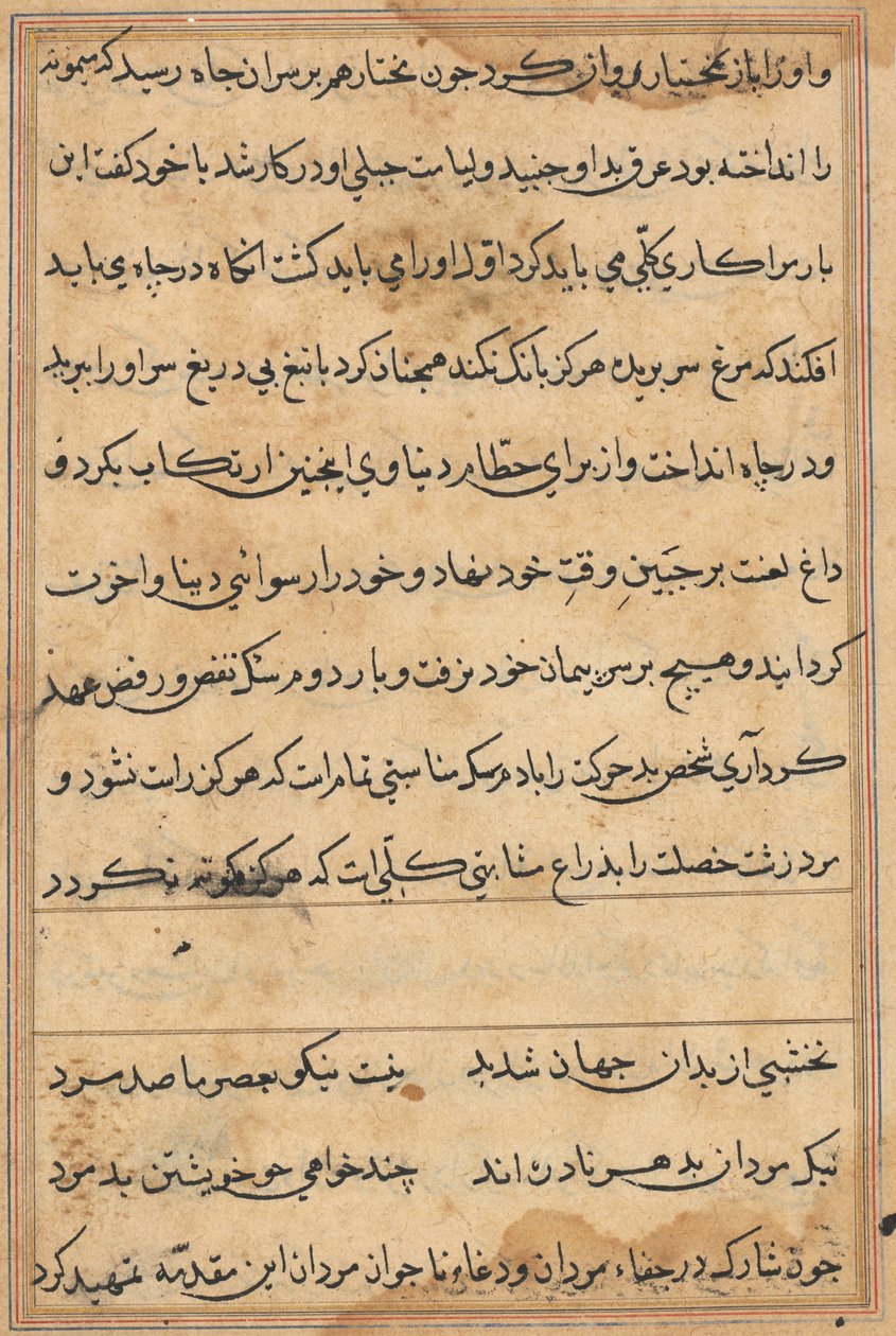 Página de Tales of a Parrot (Tuti-nama): página de texto de Unknown artist
