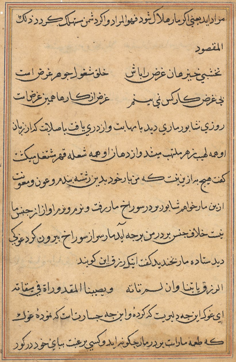 Página de Tales of a Parrot (Tuti-nama): página de texto de Unknown artist