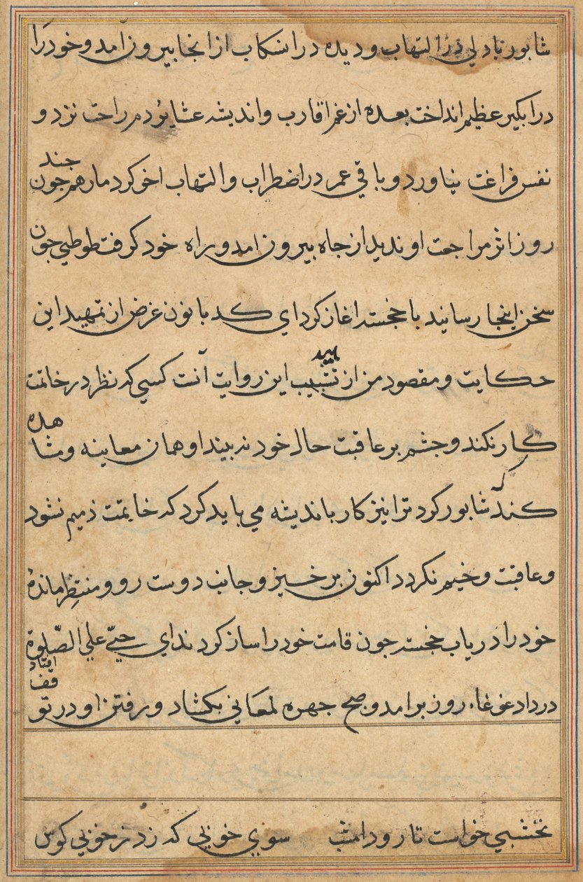 Página de Tales of a Parrot (Tuti-nama): página de texto de Unknown artist