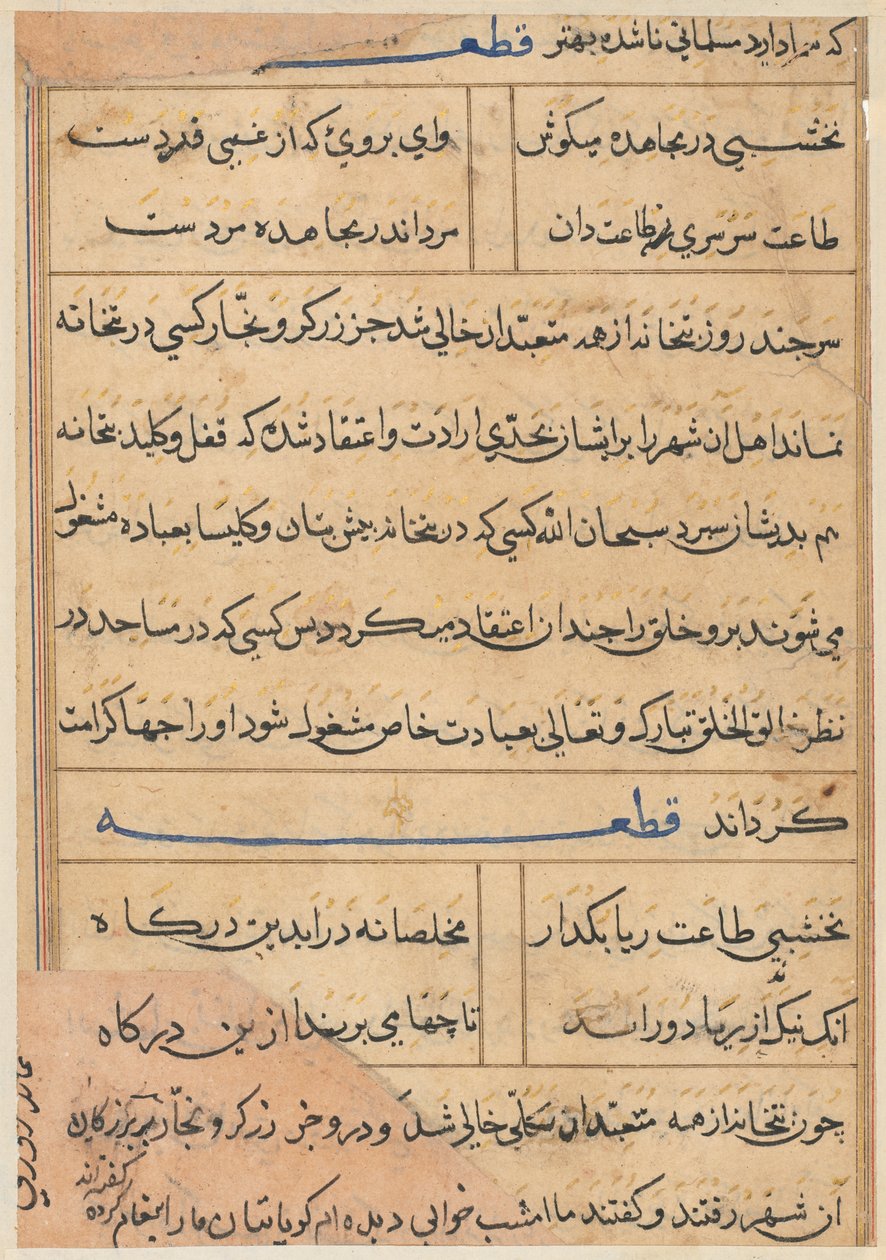 Página de Tales of a Parrot (Tuti-nama): página de texto de Unknown artist
